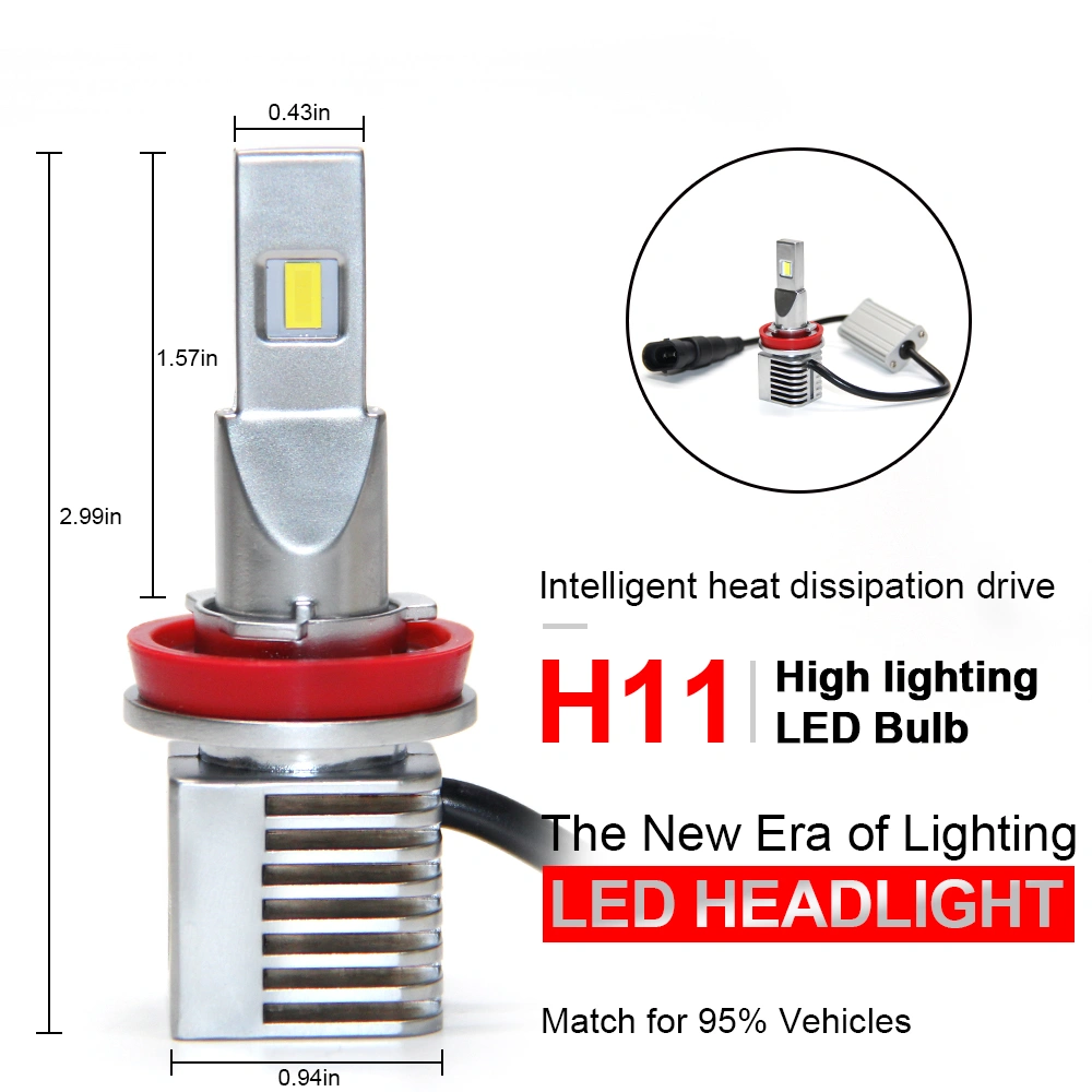 7200lm LED Headlight Bulbs 12V 35W Heat Conduction Air Cooling LED Headlight Bulb 9007 Cooling Fan 9005 9006 H11 H7