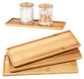 Bamboo Vanity Tray - Wooden Bathroom Tray