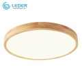 LEDER Wooden Flush Ceiling Lamp Shades