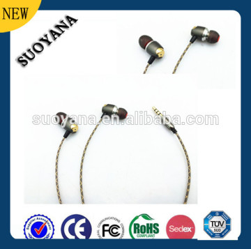 oem metal earphone earbuds with mic in-line
