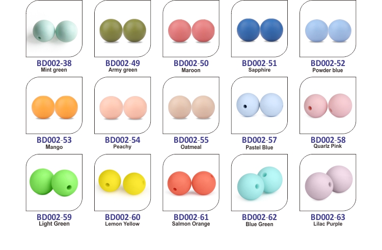 food grade silicone teething beads