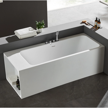 Vasca da bagno portatile freestanding in acrilico bianca da interno