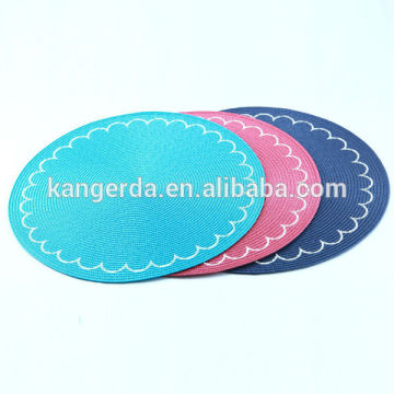 embroidery plastic kids table mat