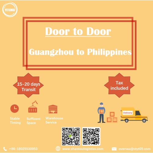 Service de porte à porte de Guangzhou aux Philippines