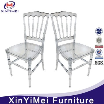 Manufactured Stackable Resin Transparent Banquet Napoleon Chair