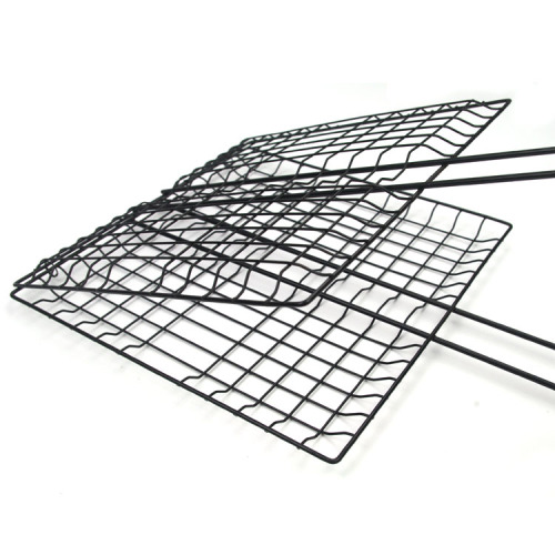 Non-stick BBQ grill crimped wire mesh