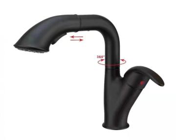 Black Or Chrome Pull Down Kitchen Faucet With Pull Down Sprayer