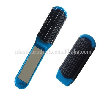 Wholesale plastic pocket folding comb with mirror