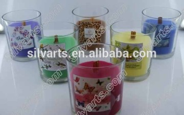 fruit paraffin wax scented candle with wooden wick