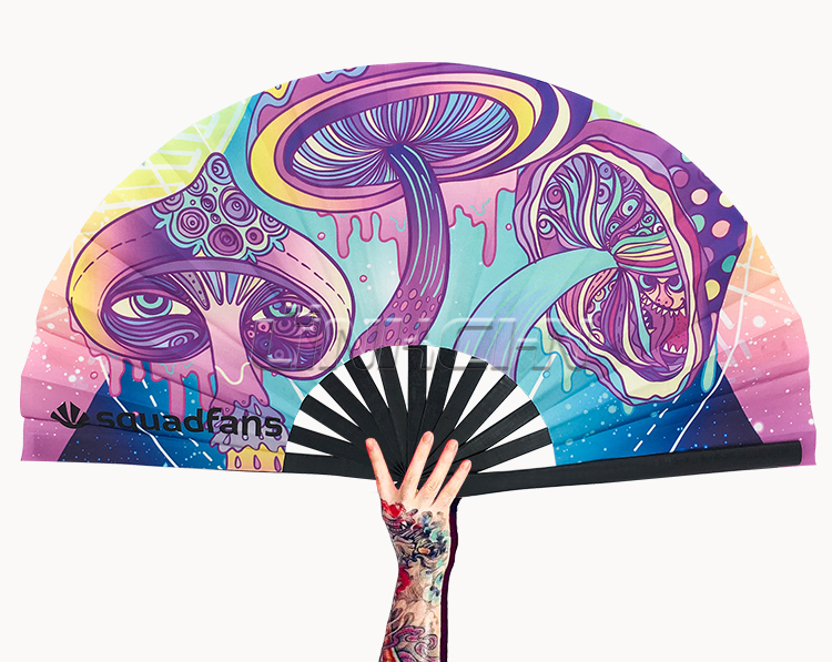 Custom large sublimation fan blank hand fan printed