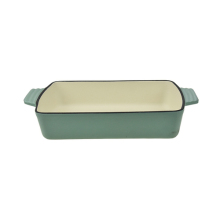 Cast iron roasting pan for turkey