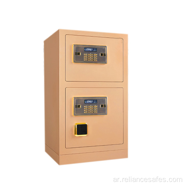 صندوق آمن لمفتاح بصمة الإصبع الإلكتروني بباب مزدوج