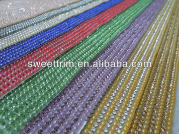 24*40CM pearl rhinestone mesh trimming