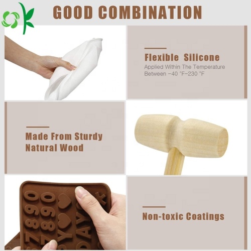 Molde de diamante de chocolate com coração de silicone seguro