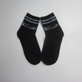 Men Black Jacquard Acrylic Short Socks