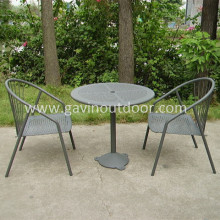 One table with two chair metal outdoor cafe table chair set/chair table