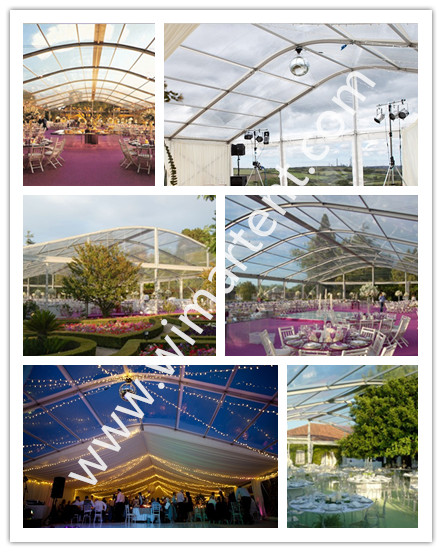 New Design Luxury Transparent 20m Big Dome Roof Tent (WM-DHT20M)