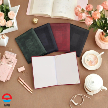 Custom Embossed A4 Leather Contract Presentation Folder