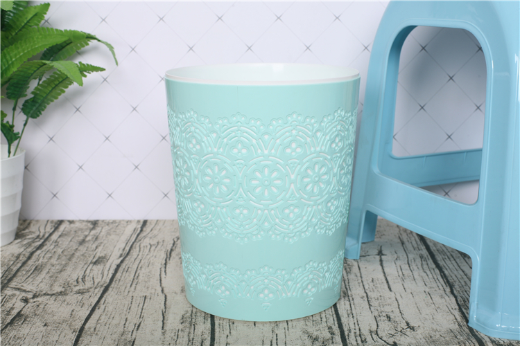 Customized Logo Plastic Double-layer Lace Trash Can Mini Garbage Cans