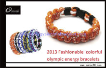 Colorful Wrist Band Ceramic Power Balance Silicone Bracelet