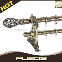 Antitque double swivel iron curtain rod set curtain rod accessories