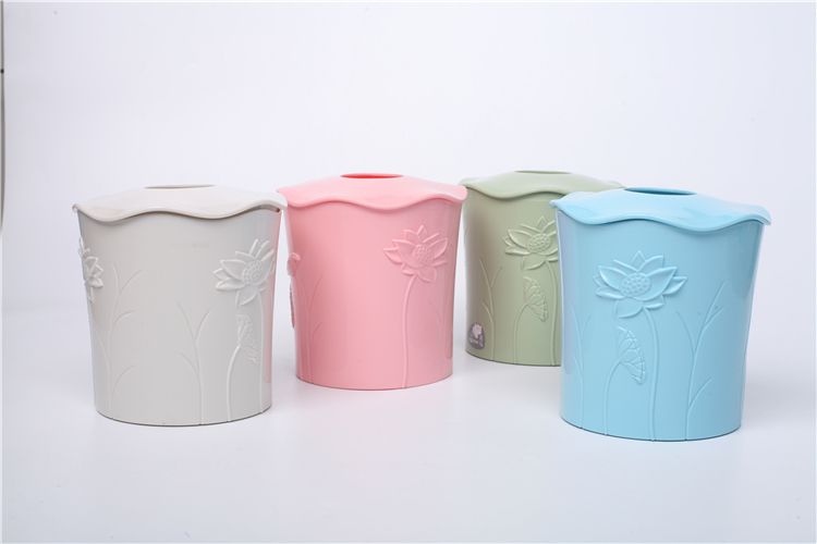 Delicate Round Plastic Tissue Box Tissue Box Cover Tissue Holder For Table Decoration