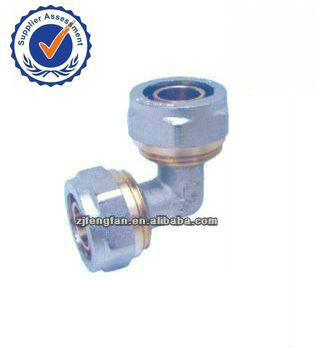 Brass Fittings Equal Elbow with Nickel Plated