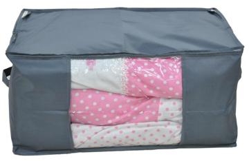 grey quilt storage bag
