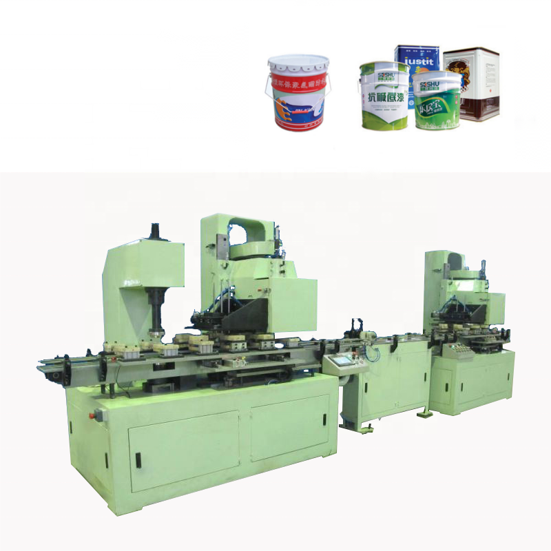 Automatic 18 L Square Oil Mental Cans Making Machine Production Line