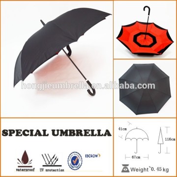 oem special umbrella, c handle reverse handle ,inverted umbrella