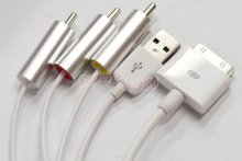 Composite Usb  Av Cable For Apple Ipad / Iphone / Ipod Wiith 30 - Pin Dock Connector