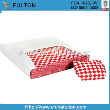 Customized Food Wax paper Red Check Printable Wax Paper