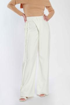 Stylish white Lace-up Pants
