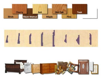 profile mouldings wrapped by all kinds of natural wood veneer