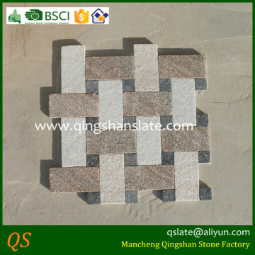 natural slate stone purple backsplash tiles mosaic