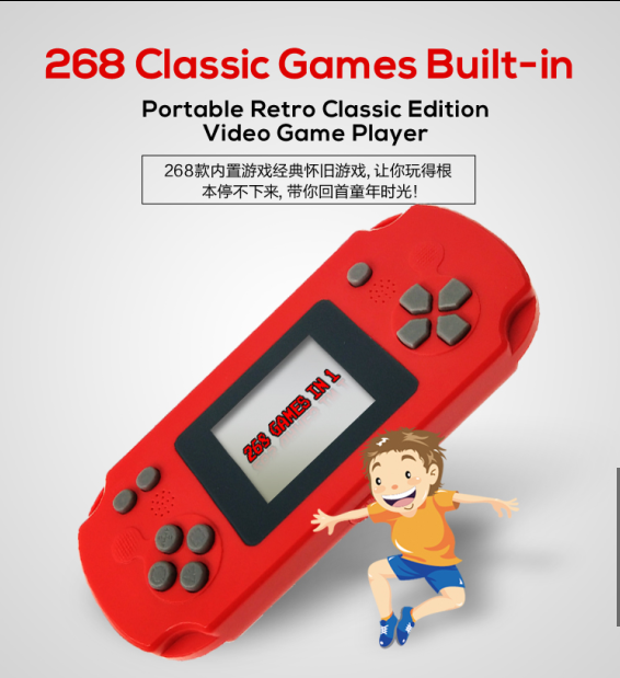 Portable Handheld Game Consoles Mini Video Game Console Children Gifts Built-in 268 Retro Game