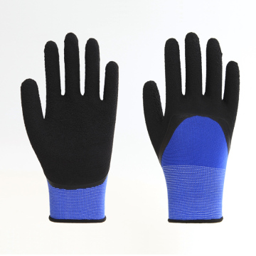 Polyester Liner Foam Latex Coating Working Gloves