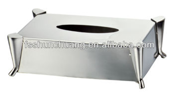 Rectangle High Quality Stainless Steel Tissue Box / Metal Tissue Holder