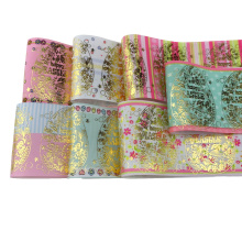 Gold Foil Easter Egg Grosgrain Ribbon - 3 Inch (75mm)