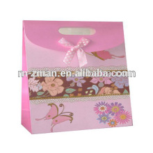 Paper Bag with bow knot,Paper Bag with bow knot,Pink Fancy Paper Bag