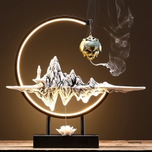 Creative Zen Incense Burner with Waterfall Design for Home Decor