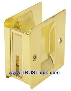 SD04PB-PS:Solid Brass Sliding Pocket Door Lock