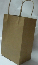 recycled brown paper bag with twist handle