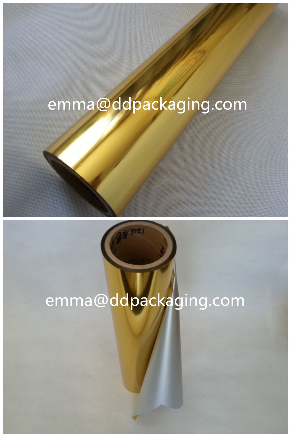 Altın Metalize PET Filmi Gold metallized PET film