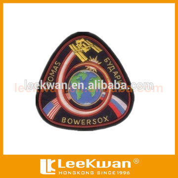 adhesive clothing patches bullion embroidery patches with laser-cut border