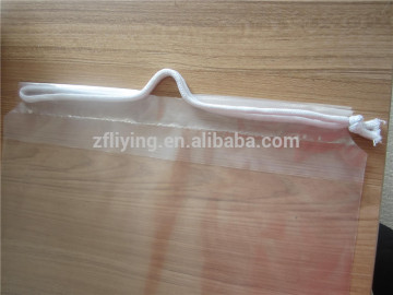 Clear nylon draw tape plastic bag for firewood