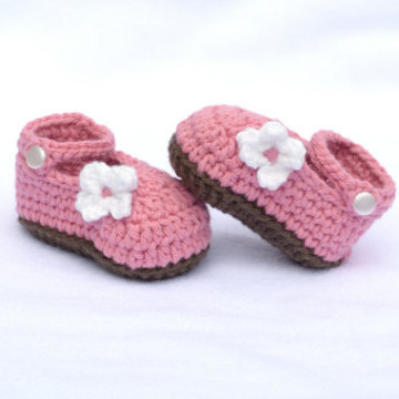 Crochet Baby Shoes Baby Mary Janes Knitting Baby Shoes