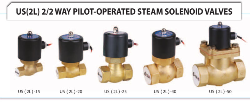 US(2L)-15 1/2" 2/2Way Steam Brass pneumatic solenoid valve