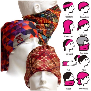 Customized Microfiber Polyester Magic Bandana Headwear