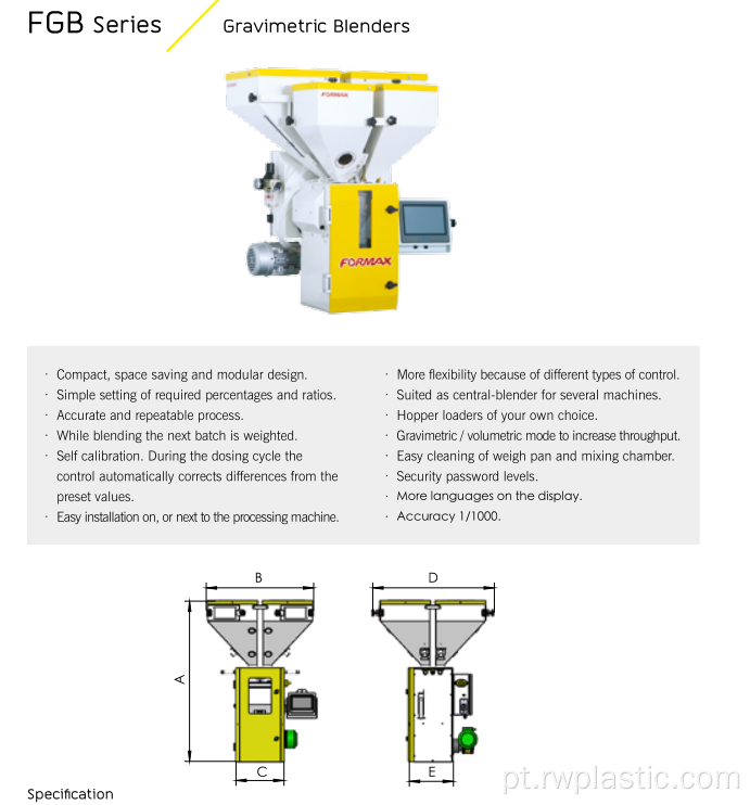 Equipamento de sistema automático de dosagem e mistura